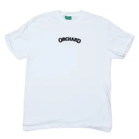 Orchard Embroidered Text Logo Tee White/Black