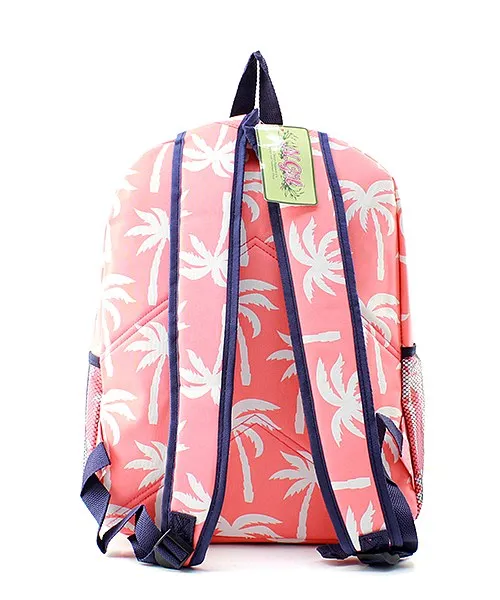 Personalized Navy Palm Tree backpack- Monogrammed backpack