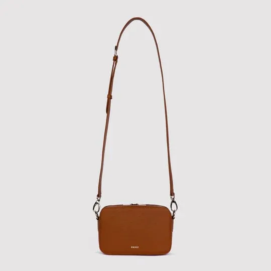 Pine Piatex Leather Vegan Crossbody Bag | Tan