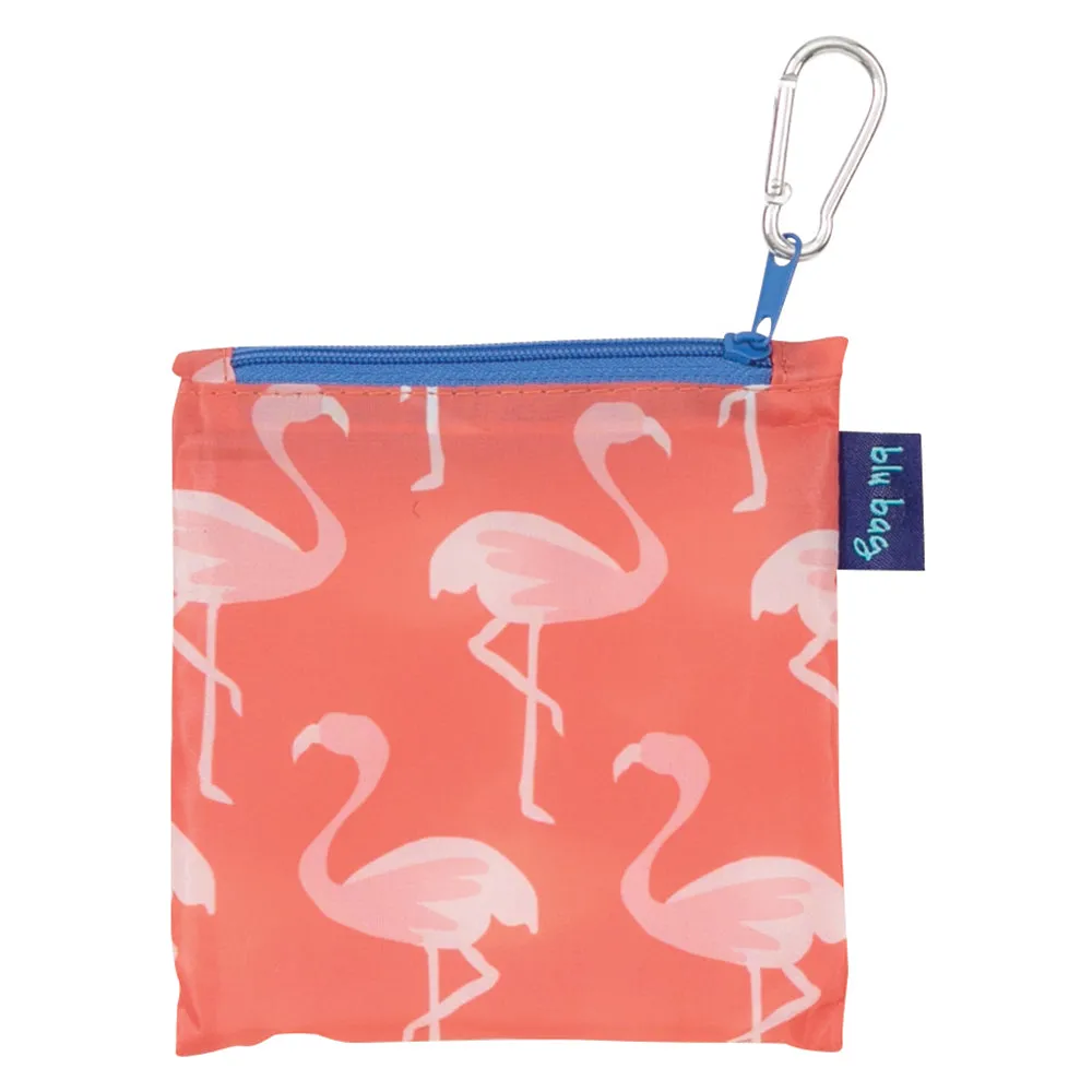 Pink Flamingos Blu Reusable Shopping Bag - Machine Washable