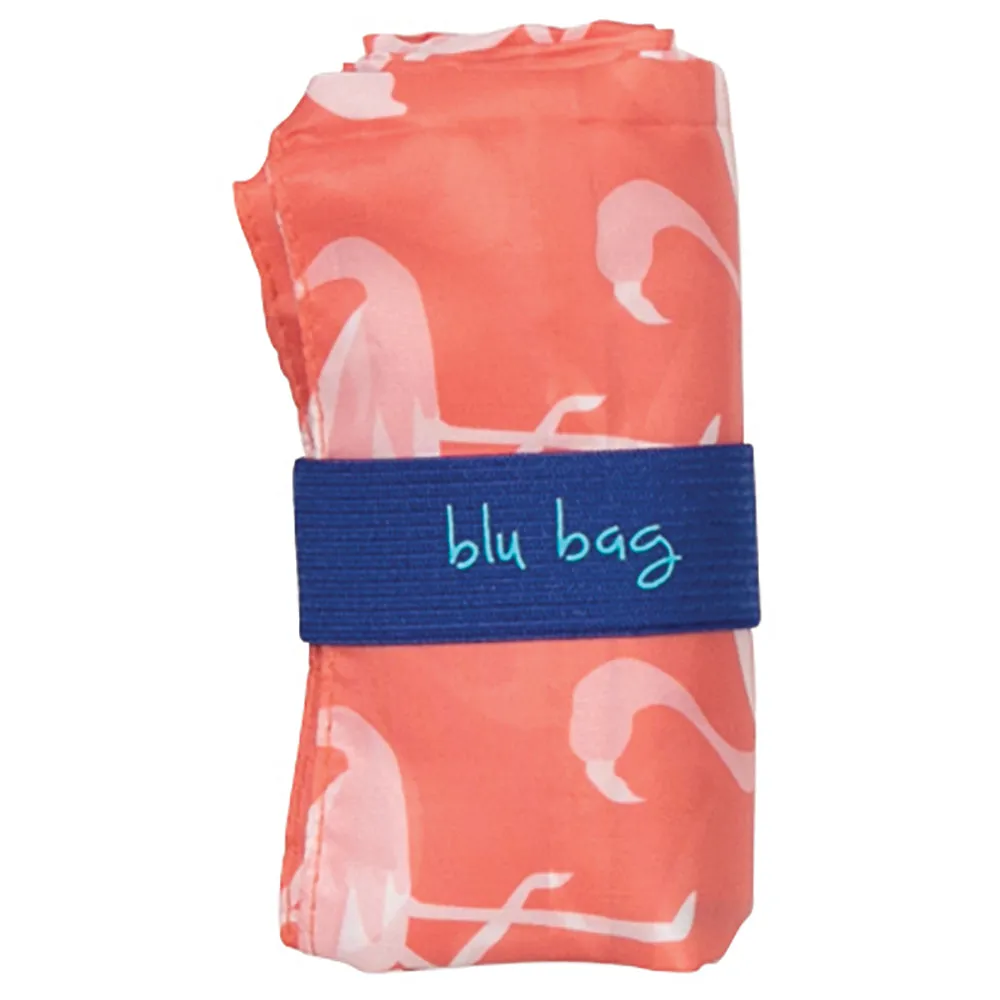 Pink Flamingos Blu Reusable Shopping Bag - Machine Washable