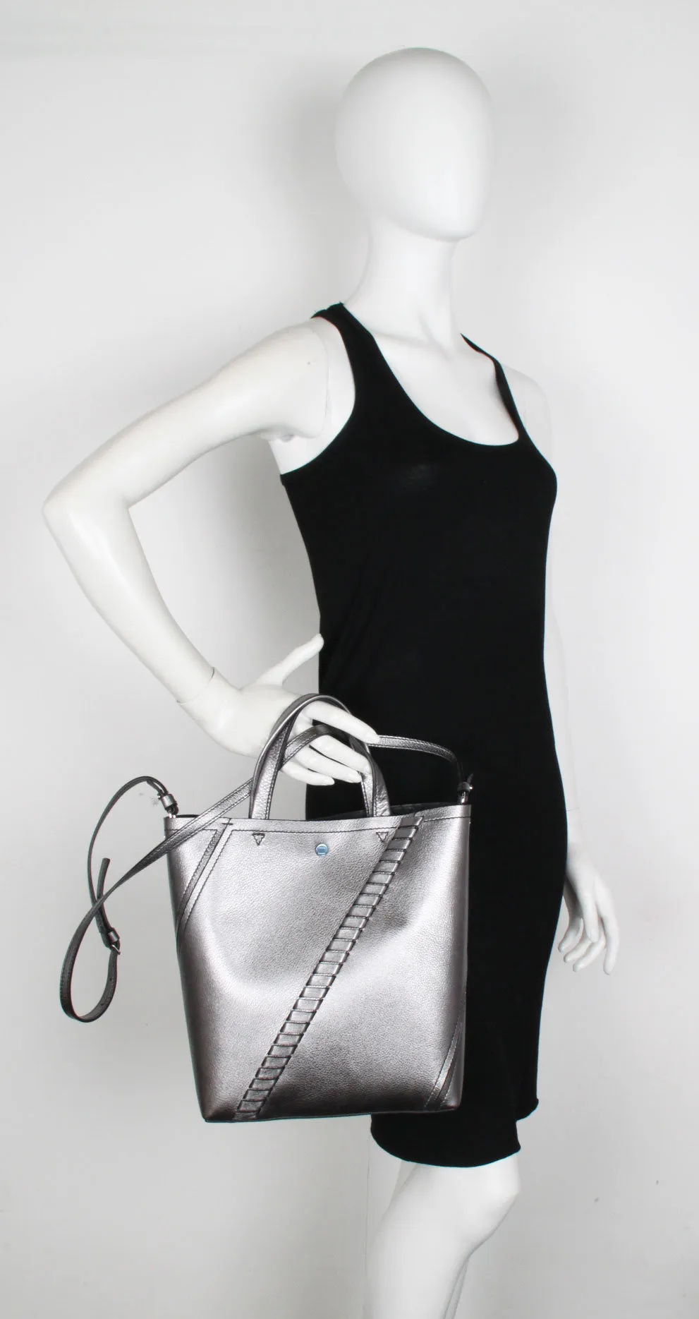 PS Hex Tote Metal, Dark Silver