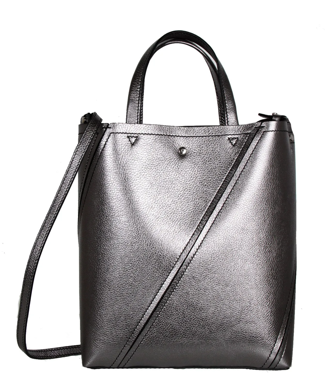 PS Hex Tote Metal, Dark Silver