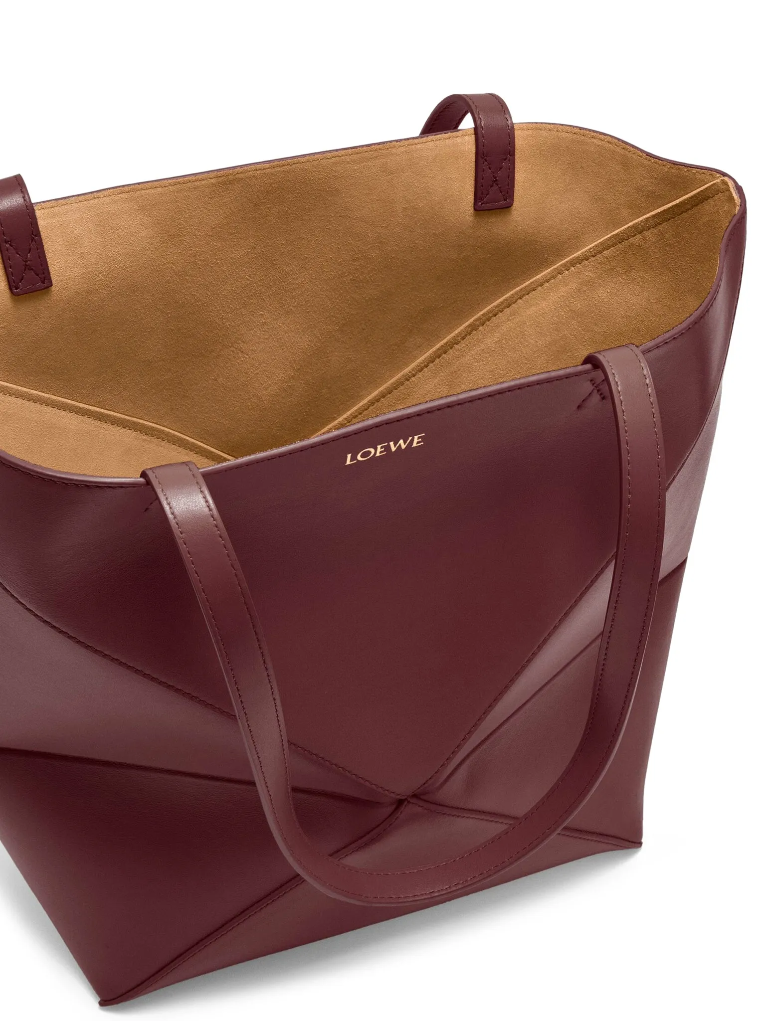 Puzzle Fold Tote bag in shiny calfskin