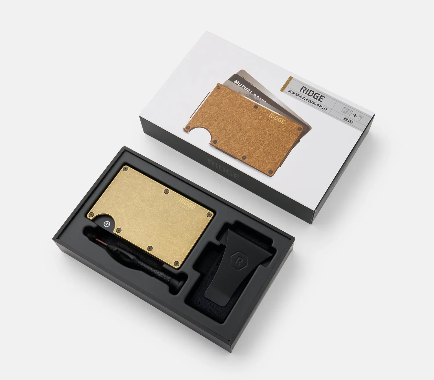 Ridge Wallet - Brass