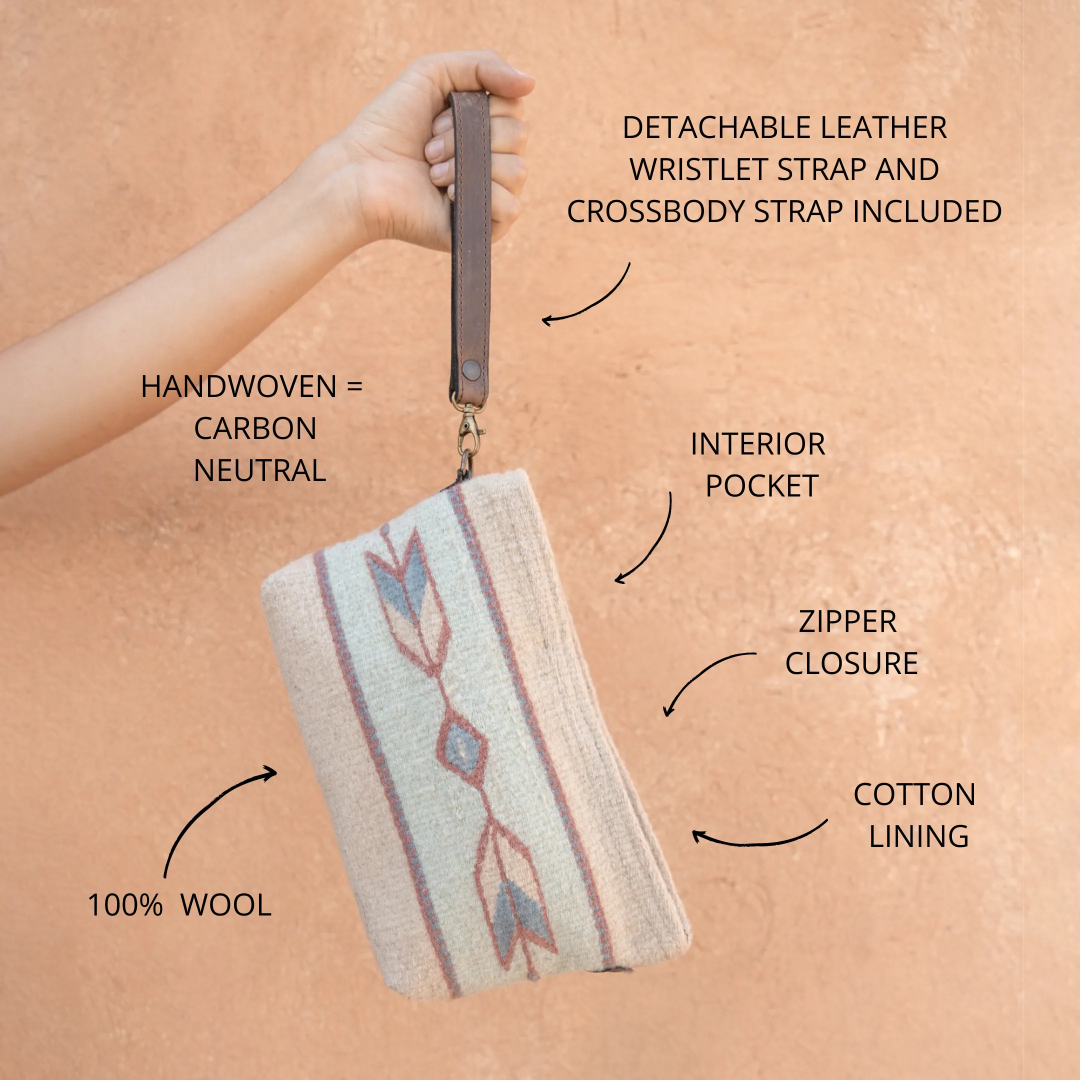 Sagebrush   Sand Convertible Clutch