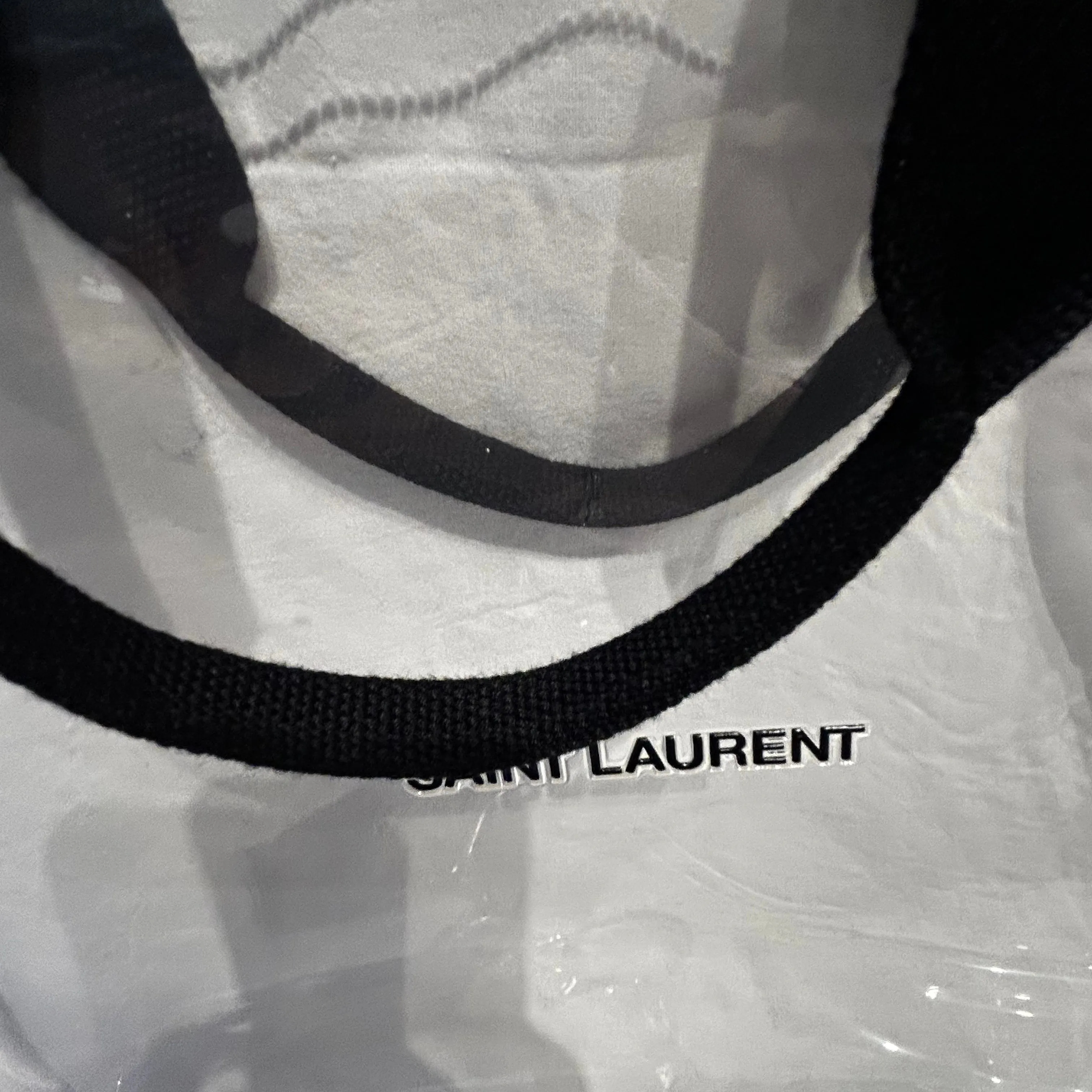 Saint Laurent Brand New 420 Clear Plastic Tote Bag