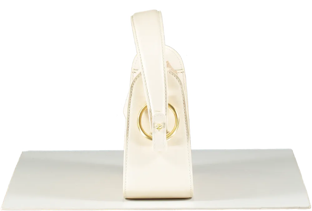 Sancia Beige The Aura Mini Almond Leather Handbag