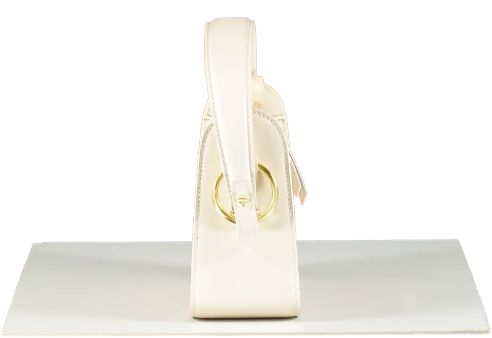 Sancia Beige The Aura Mini Almond Leather Handbag