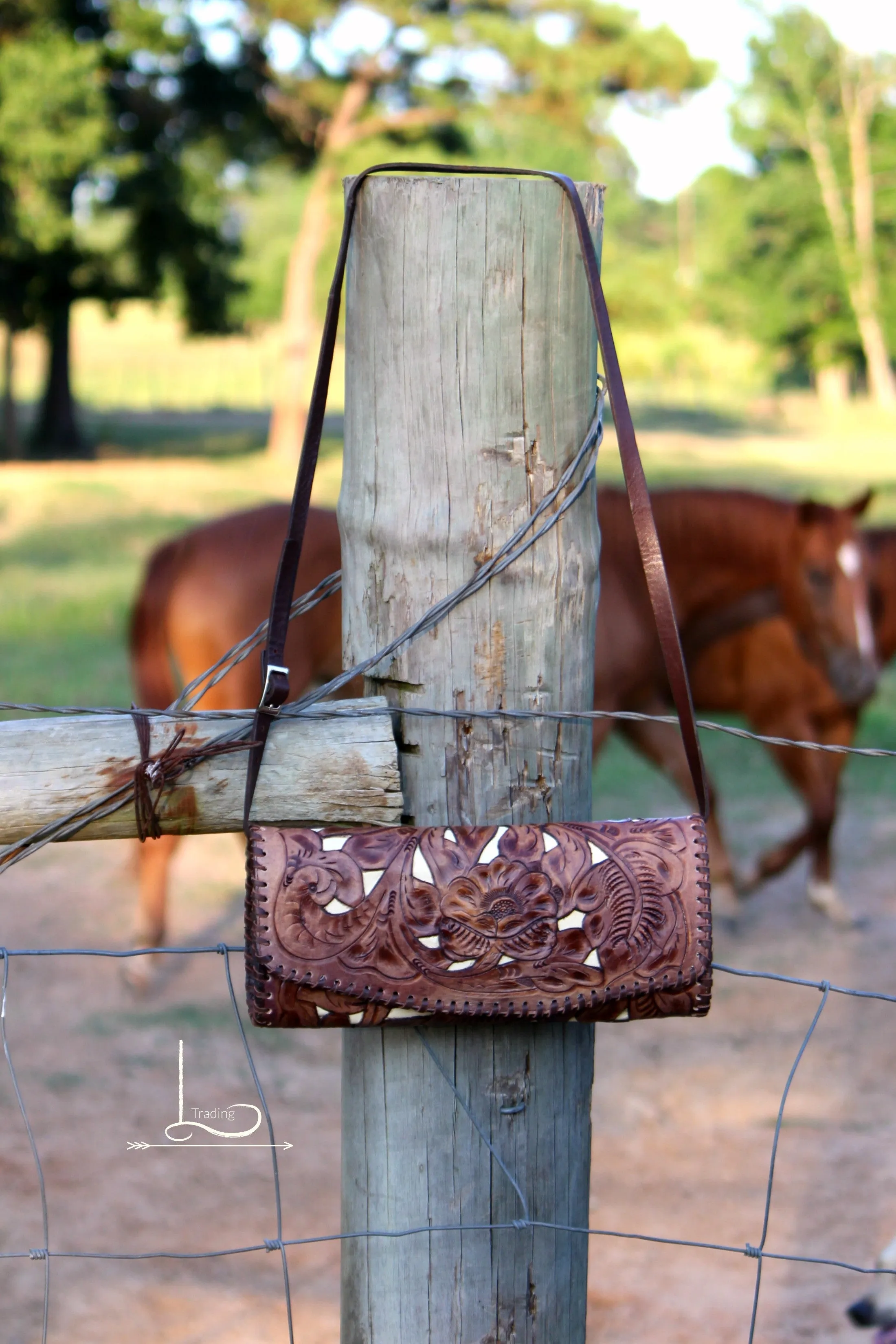 The Antonio Tooled Clutch w/ Ivory Inlay