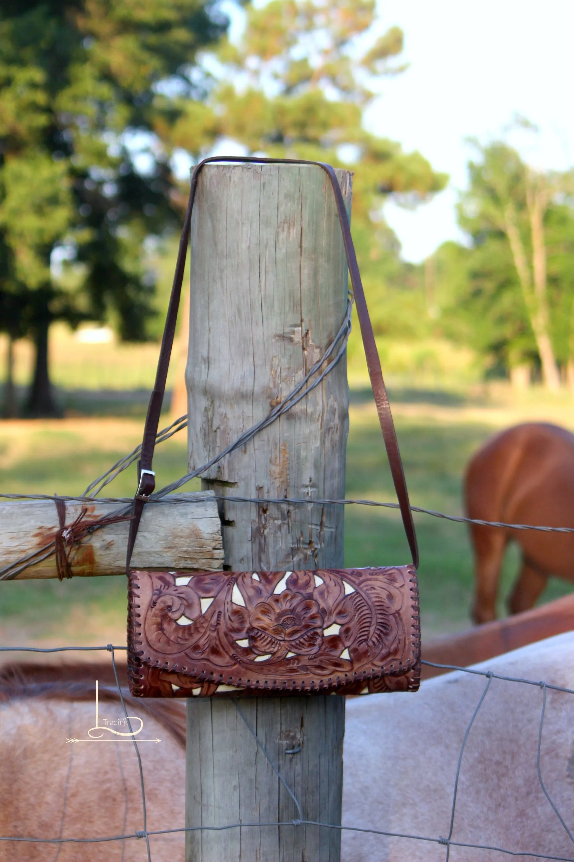 The Antonio Tooled Clutch w/ Ivory Inlay