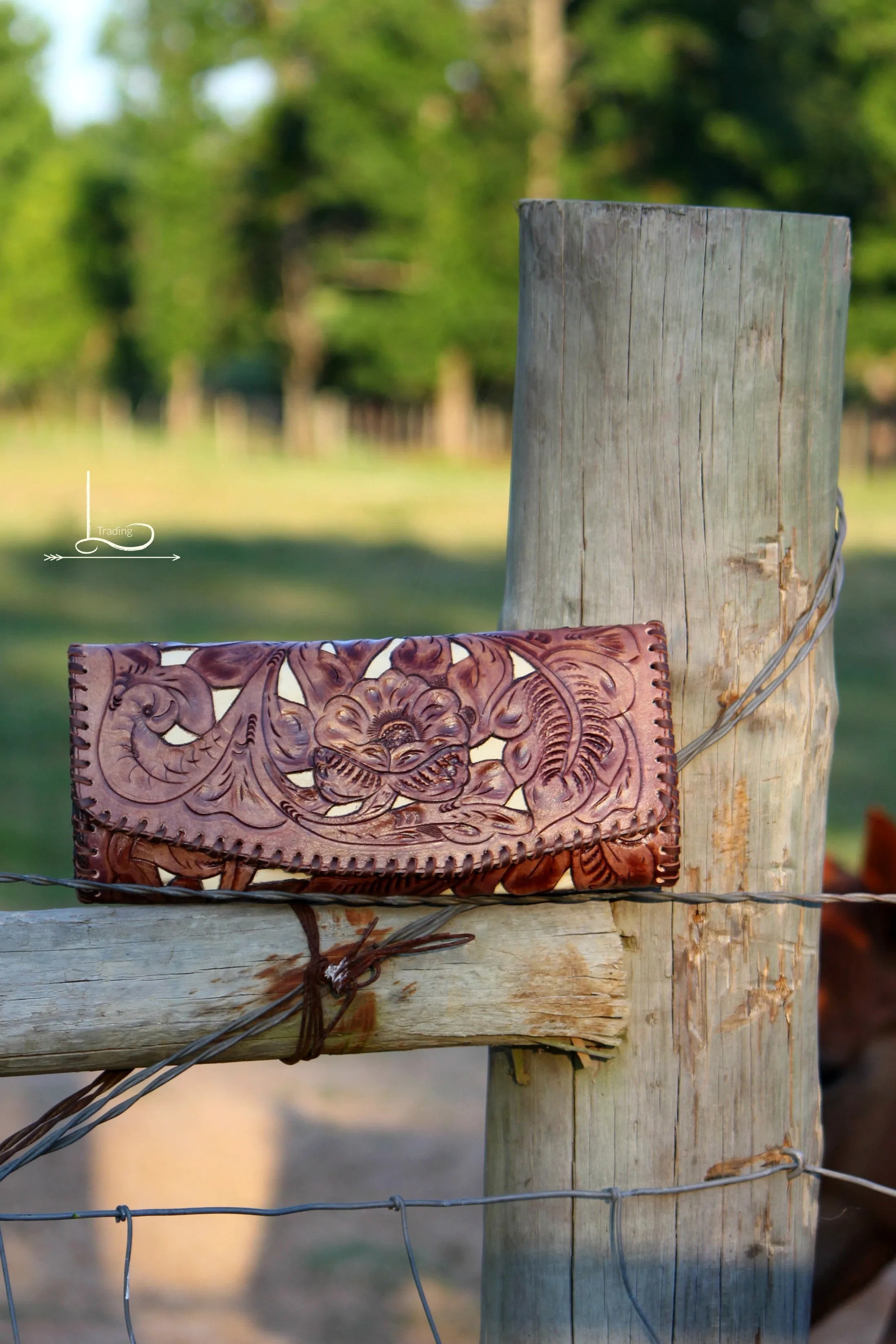 The Antonio Tooled Clutch w/ Ivory Inlay