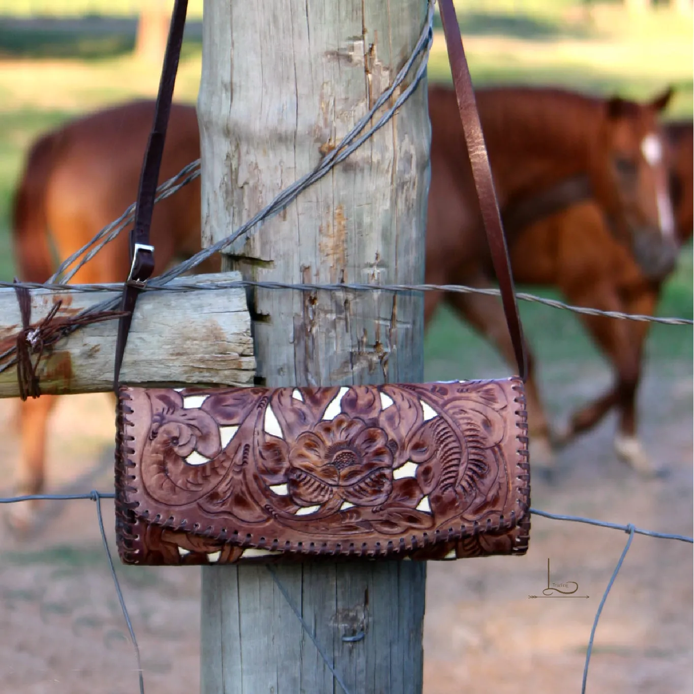 The Antonio Tooled Clutch w/ Ivory Inlay