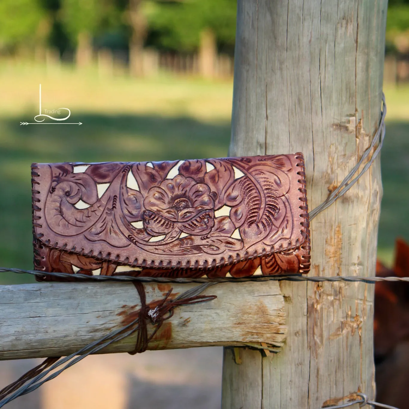 The Antonio Tooled Clutch w/ Ivory Inlay