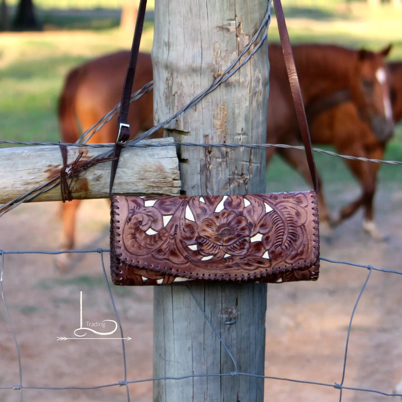 The Antonio Tooled Clutch w/ Ivory Inlay