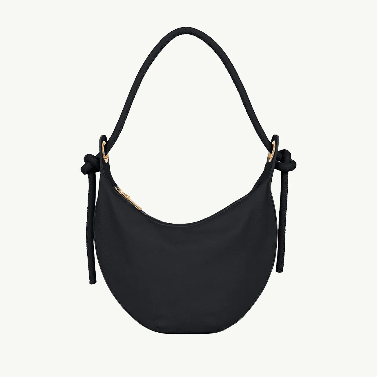 TIE KNOT CROISSANT BAG BLACK