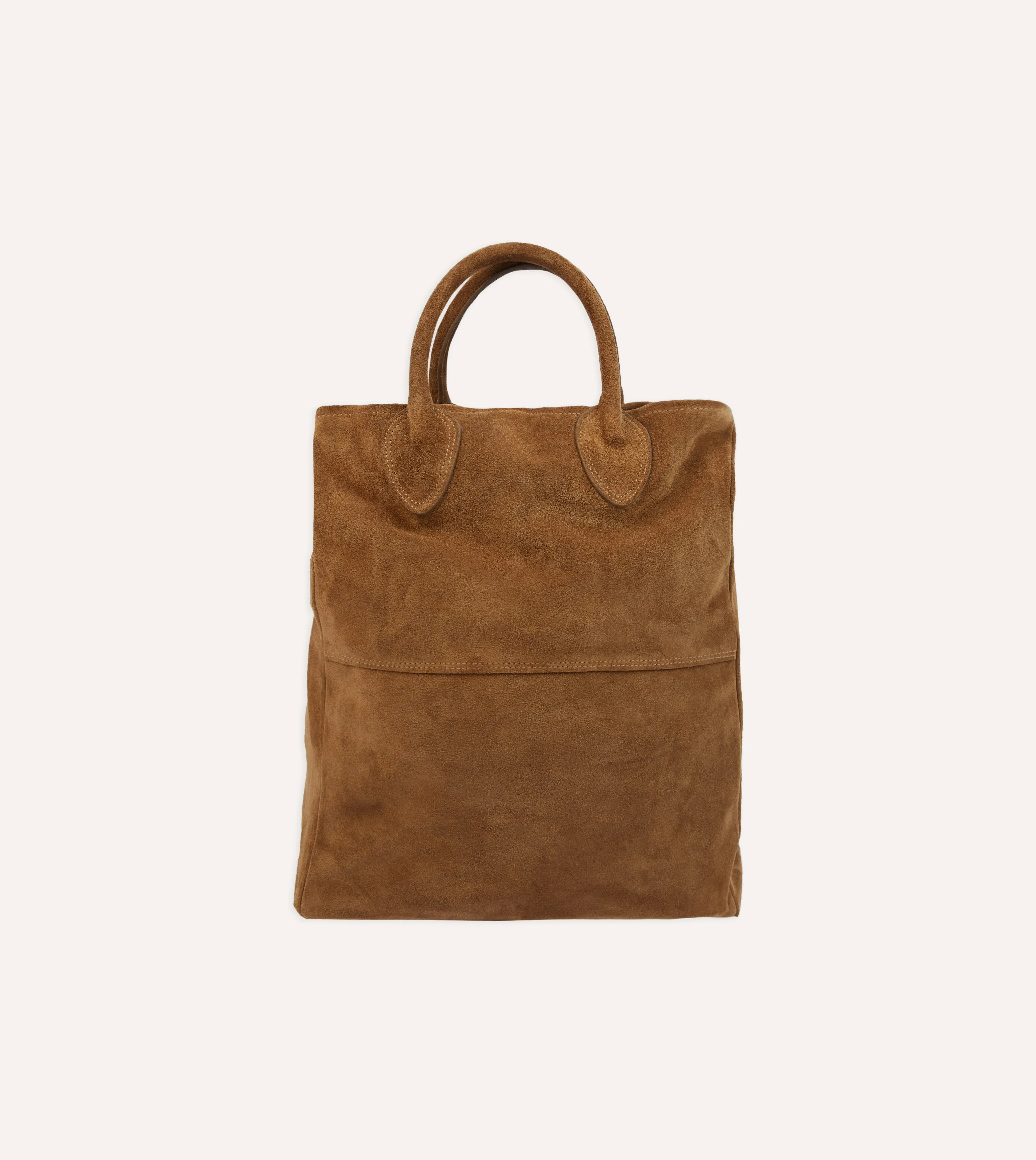 Tobacco Suede Tote Bag