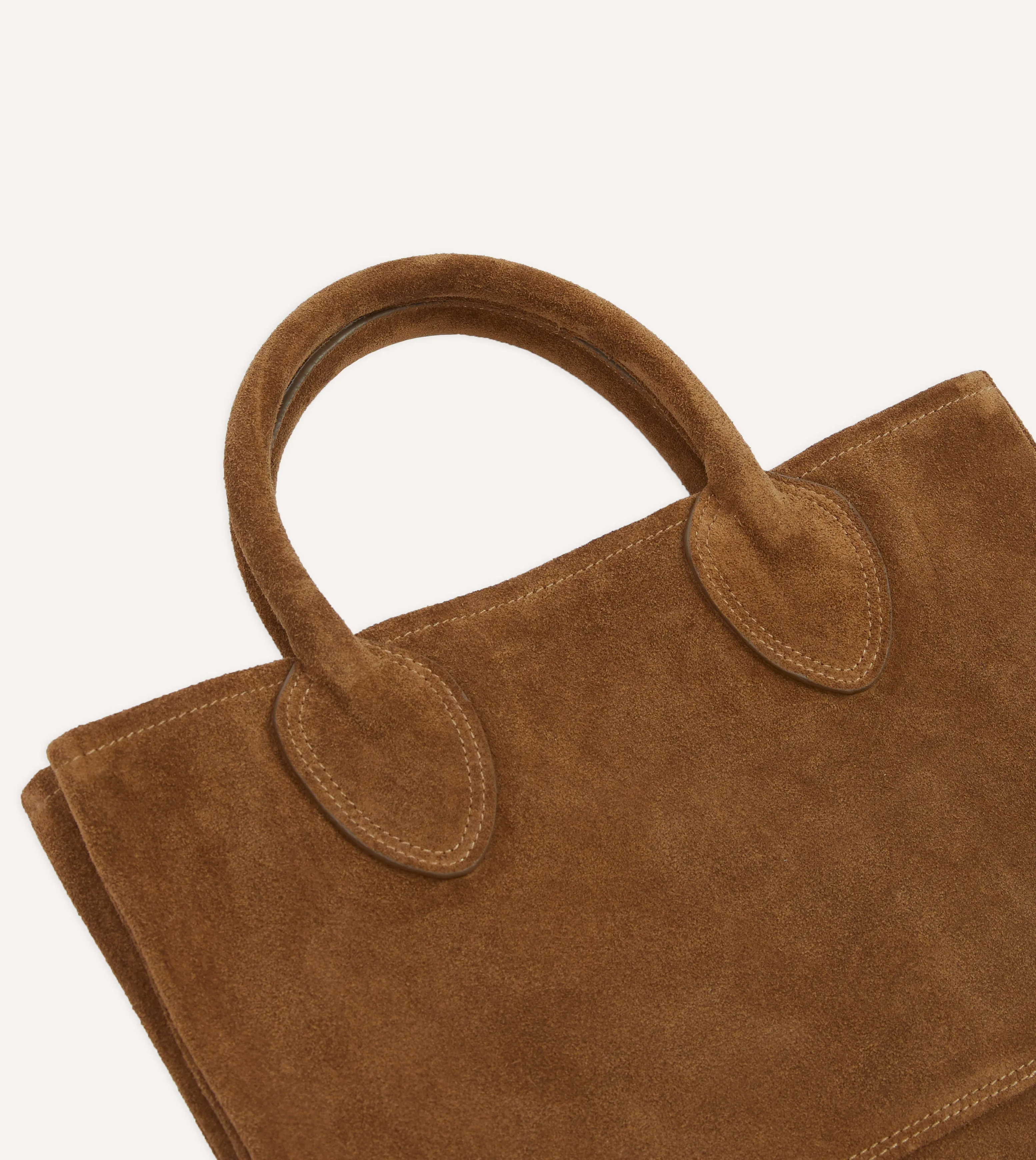 Tobacco Suede Tote Bag