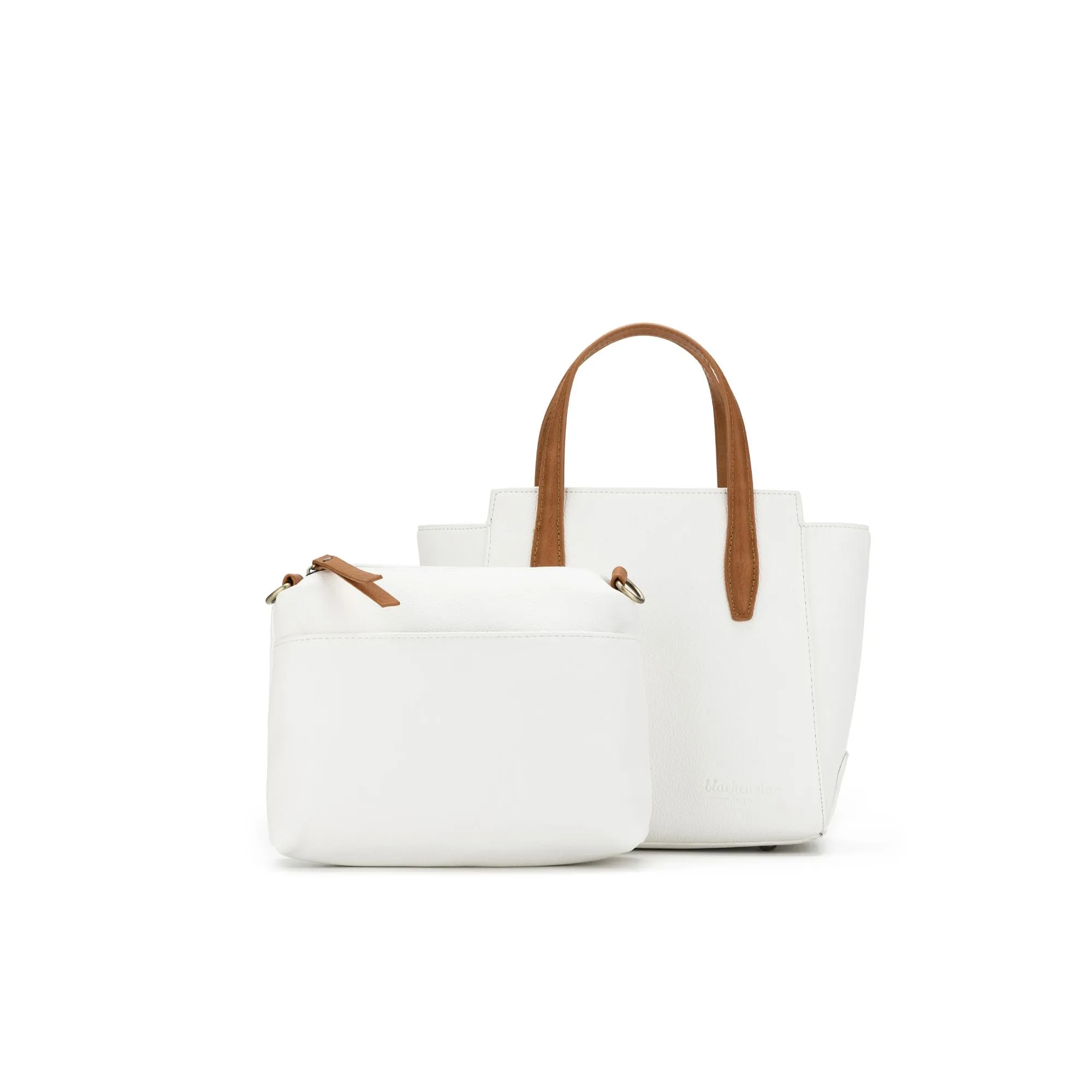 Vienna White 2 Piece Handbag Set