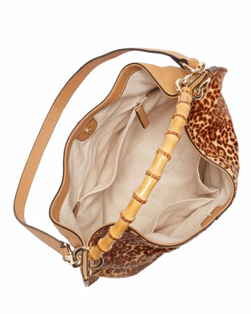 Vince Camuto Handbag IGGY HOBO NATURAL LEOP/HRCLF/MAT Y SHRKN